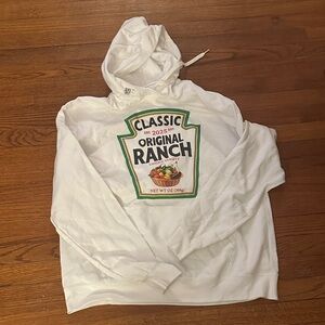 New White Classic Ranch Hoodie L dressing